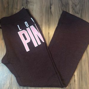 Vs pink boot cut sweatpants